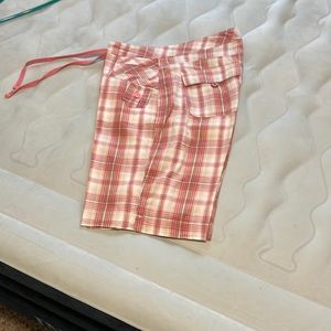 A pair of ladies shorts plaid